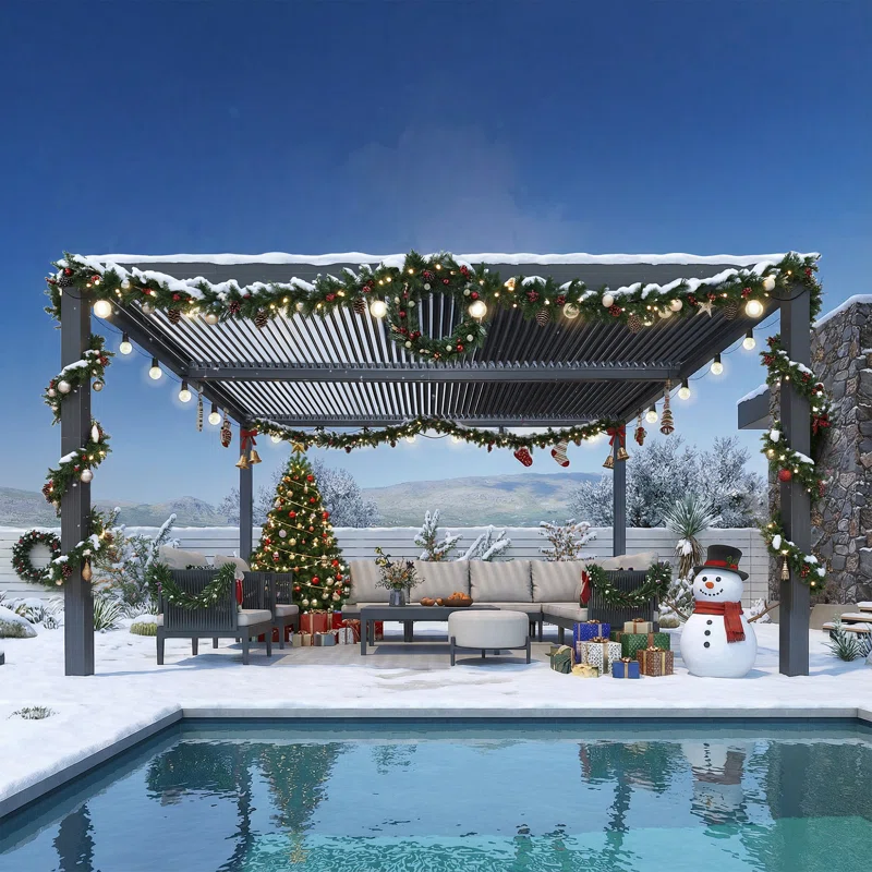 12+Ft.+W+x+16+Ft.+D+Louvered+Pergola+Aluminum+Pergola+with+Adjustable+Roof+Hardtop+Gazebo-87557119 (8)